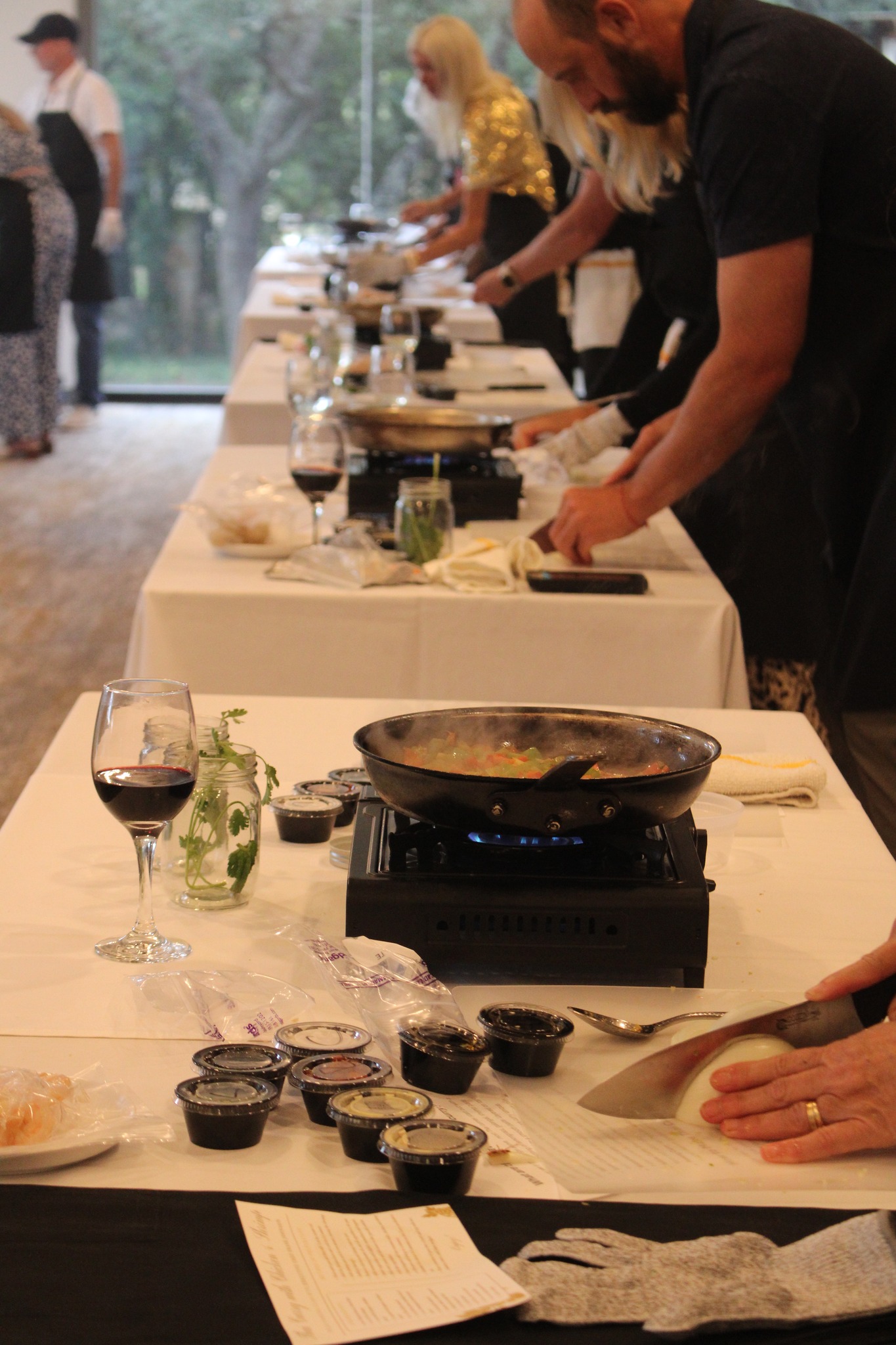 Cooking class at the country club.